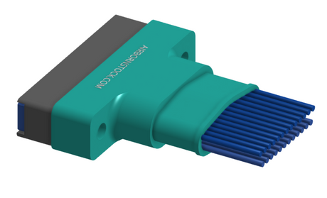 NM-262-025-261-THAA - Nano-miniature D-shaped I/O connector, 2 rows of 25 contacts, and threaded holes for attachment hardware. (Receptacle)