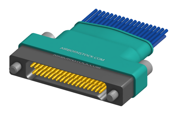 NM-262-037-261-JCAA - Nano-miniature D-shaped I/O connector, 2 rows of 37 contacts, and turning jackscrew attachment hardware.