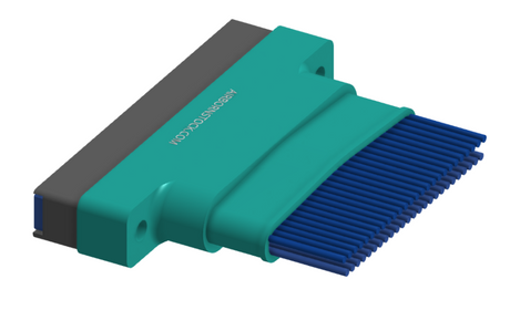 NM-262-051-261-THAA - Nano-miniature D-shaped I/O connector, 2 rows of 51 contacts, and threaded holes for attachment hardware. (Receptacle)