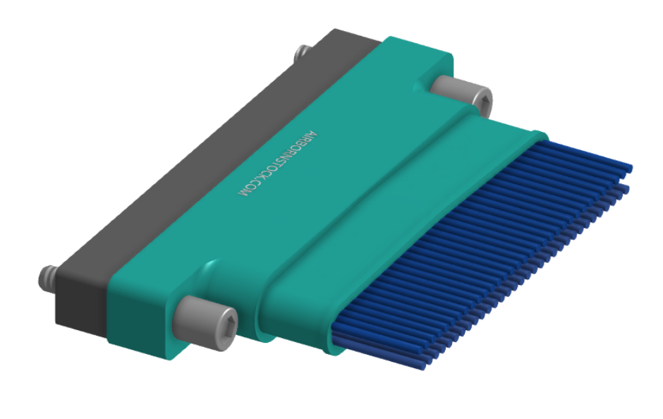 NM-264-065-261-JCAA - Nano-miniature D-shaped I/O connector, 2 rows of 65 contacts, and turning jackscrew attachment hardware.