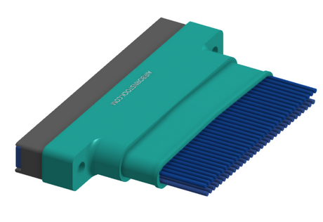 NM-262-065-261-THAA - Nano-miniature D-shaped I/O connector, 2 rows of 65 contacts, and threaded holes for attachment hardware. (Receptacle)