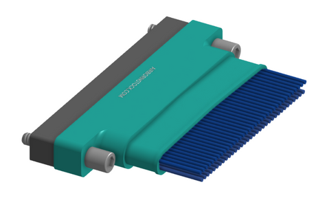 NM-262-069-261-JCAA - Nano-miniature D-shaped I/O connector, 2 rows of 69 contacts, and turning jackscrew attachment hardware.