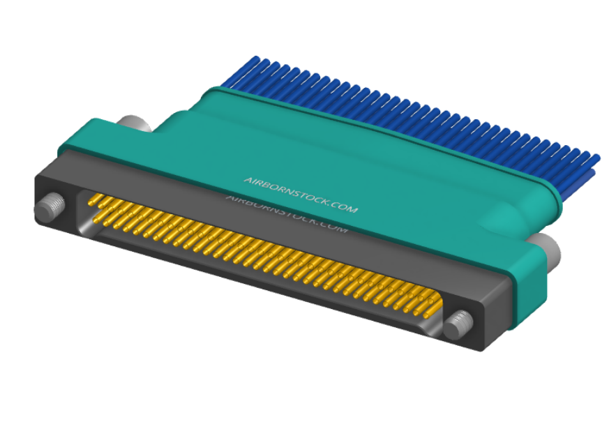 NM-263-069-261-JCAA - Nano-miniature D-shaped I/O connector, 2 rows of 69 contacts, and turning jackscrew attachment hardware.