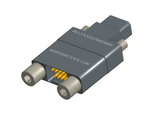 NMCS-2S5-009-PJRT - Nano-D Connector Saver, 9 contacts, titanium body material, and plug with turning jackscrew attachment hardware and receptacle with threaded holes.