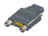 NMCS-2S5-015-PJRT - Nano-D Connector Saver, 15 contacts, titanium body material, and plug with turning jackscrew attachment hardware and receptacle with threaded holes.