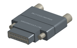 NMCS-2S5-021-PJRT - Nano-D Connector Saver, 21 contacts, titanium body material, and plug with turning jackscrew attachment hardware and receptacle with threaded holes.