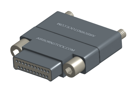 NMCS-2S5-021-PTRJ - Nano-D Connector Saver, 21 contacts, titanium body material, and plug with threaded holes and receptacle with turning jackscrew hardware.