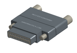 NMCS-2S5-025-PJRT - Nano-D Connector Saver, 25 contacts, titanium body material, and plug with turning jackscrew attachment hardware and receptacle with threaded holes.