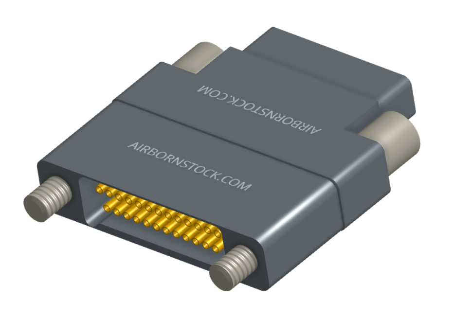 NMCS-2S5-025-PTRJ - Nano-D Connector Saver, 25 contacts, titanium body material, and plug with threaded holes and receptacle with turning jackscrew hardware.