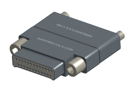 NMCS-2S5-025-PTRJ - Nano-D Connector Saver, 25 contacts, titanium body material, and plug with threaded holes and receptacle with turning jackscrew hardware.