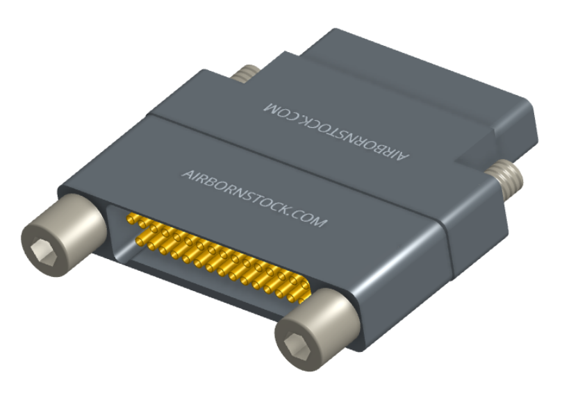 NMCS-2S5-031-PJRT - Nano-D Connector Saver, 31 contacts, titanium body material, and plug with turning jackscrew attachment hardware and receptacle with threaded holes.