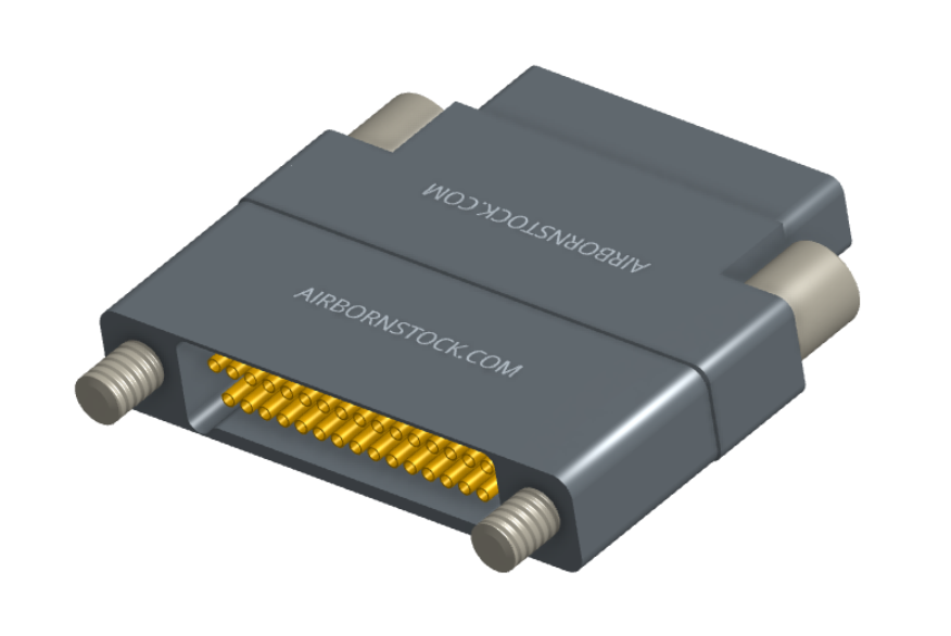 NMCS-2S5-031-PTRJ - Nano-D Connector Saver, 31 contacts, titanium body material, and plug with threaded holes and receptacle with turning jackscrew hardware.