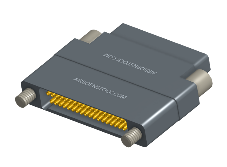 NMCS-2S5-037-PTRJ - Nano-D Connector Saver, 37 contacts, titanium body material, and plug with threaded holes and receptacle with turning jackscrew hardware.