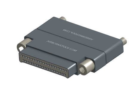 NMCS-2S5-037-PTRJ - Nano-D Connector Saver, 37 contacts, titanium body material, and plug with threaded holes and receptacle with turning jackscrew hardware.