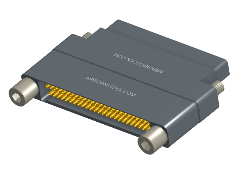 NMCS-2S5-051-PJRT - Nano-D Connector Saver, 51 contacts, titanium body material, and plug with turning jackscrew attachment hardware and receptacle with threaded holes.