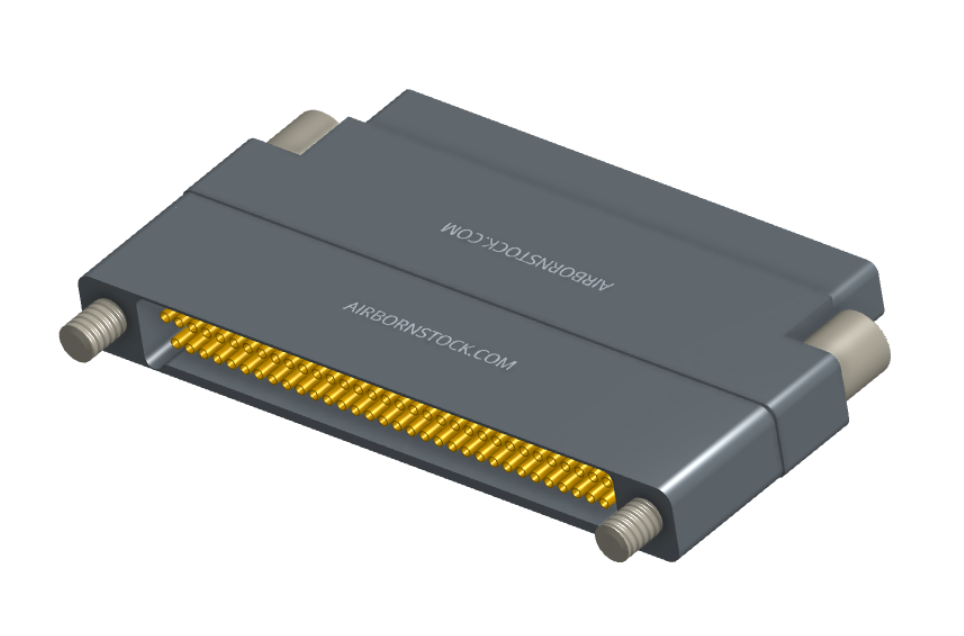 NMCS-2S5-065-PTRJ - Nano-D Connector Saver, 65 contacts, titanium body material, and plug with threaded holes and receptacle with turning jackscrew hardware.