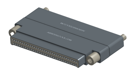 NMCS-2S5-065-PTRJ - Nano-D Connector Saver, 65 contacts, titanium body material, and plug with threaded holes and receptacle with turning jackscrew hardware.