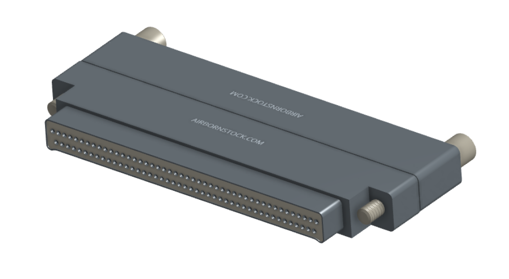 NMCS-2S5-091-PJRT - Nano-D Connector Saver, 91 contacts, titanium body material, and plug with turning jackscrew attachment hardware and receptacle with threaded holes.
