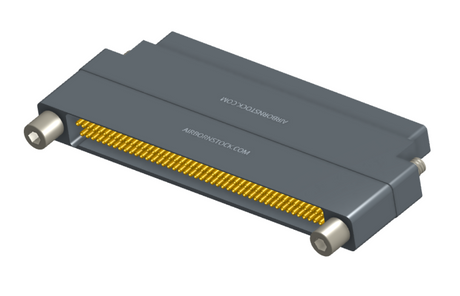 NMCS-2S5-091-PJRT - Nano-D Connector Saver, 91 contacts, titanium body material, and plug with turning jackscrew attachment hardware and receptacle with threaded holes.