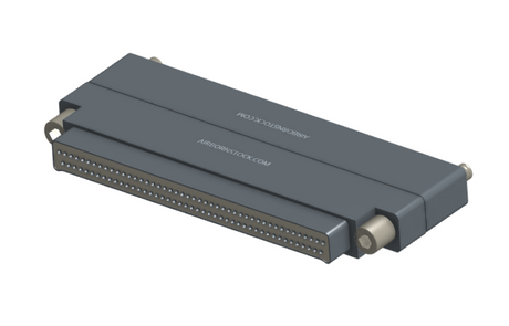 NMCS-2S5-091-PTRJ - Nano-D Connector Saver, 91 contacts, titanium body material, and plug with threaded holes and receptacle with turning jackscrew hardware.