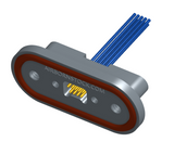 NMRP-224-009-261-THAA - Nano-miniature D-shaped rear panel mount I/O connector with fluorosilicone o-ring, 2 rows with 36617 contacts, and threaded holes for attachment hardware. (Receptacle)