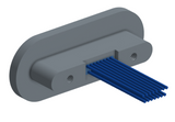 NMRP-224-015-261-THAA - Nano-miniature D-shaped rear panel mount I/O connector with fluorosilicone o-ring, 2 rows with 36617 contacts, and threaded holes for attachment hardware. (Receptacle)