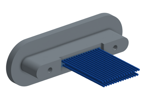 NMRP-224-031-261-THAA - Nano-miniature D-shaped rear panel mount I/O connector with fluorosilicone o-ring, 2 rows with 36617 contacts, and threaded holes for attachment hardware. (Receptacle)