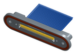 NMRP-224-065-261-THAA - Nano-miniature D-shaped rear panel mount I/O connector with fluorosilicone o-ring, 2 rows with 36617 contacts, and threaded holes for attachment hardware. (Receptacle)