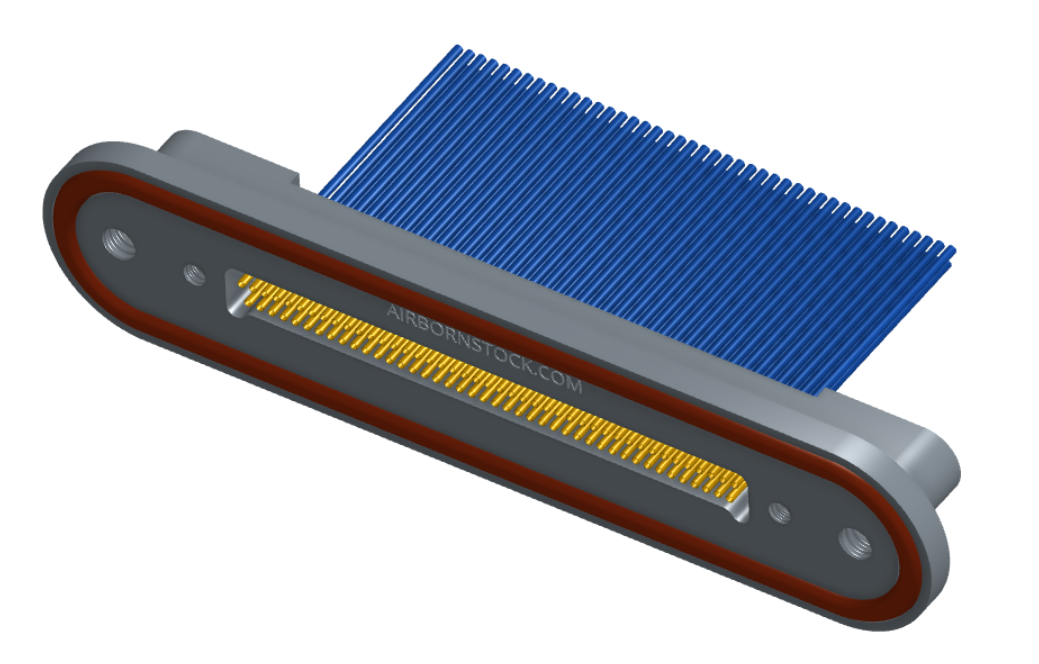 NMRP-224-085-261-THAA - Nano-miniature D-shaped rear panel mount I/O connector with fluorosilicone o-ring, 2 rows with 36617 contacts, and threaded holes for attachment hardware. (Receptacle)