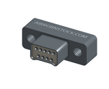 NMSH-215-009-128-TH00 - Nano-D Shorting Connector, 9 contacts, titanium body material, and threaded holes for attachment hardware. (Plug)