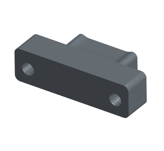 NMSH-215-015-128-TH00 - Nano-D Shorting Connector, 15 contacts, titanium body material, and threaded holes for attachment hardware. (Plug)