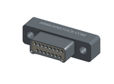 NMSH-215-015-128-TH00 - Nano-D Shorting Connector, 15 contacts, titanium body material, and threaded holes for attachment hardware. (Plug)