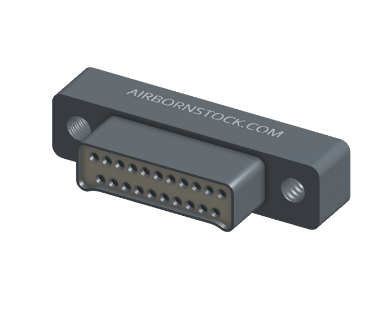 NMSH-215-021-125-TH00 - Nano-D Shorting Connector, 21 contacts, titanium body material, and threaded holes for attachment hardware. (Plug)