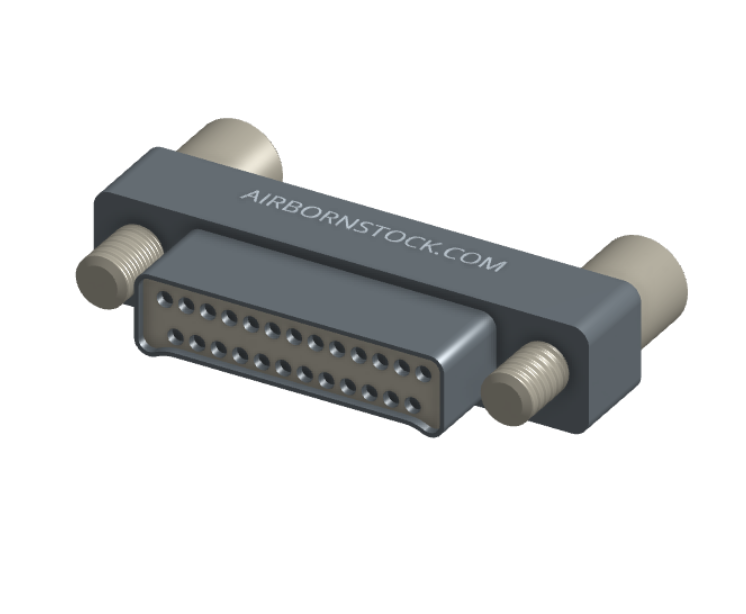 NMSH-215-025-125-JC00 - Nano-D Shorting Connector, 25 contacts, titanium body material, and turning jackscrew attachment hardware (Plug).
