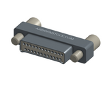 NMSH-215-025-125-JC00 - Nano-D Shorting Connector, 25 contacts, titanium body material, and turning jackscrew attachment hardware (Plug).