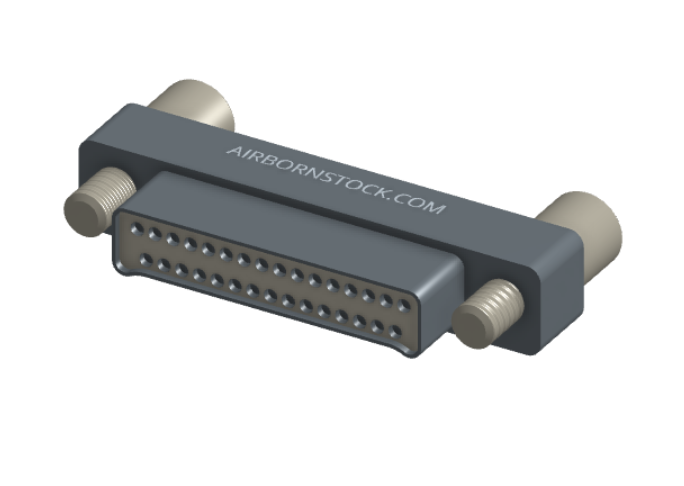 NMSH-215-031-125-JC00 - Nano-D Shorting Connector, 31 contacts, titanium body material, and turning jackscrew attachment hardware (Plug).