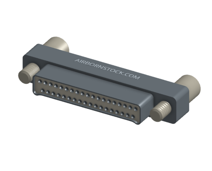 NMSH-215-037-125-JC00 - Nano-D Shorting Connector, 37 contacts, titanium body material, and turning jackscrew attachment hardware (Plug).