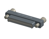 NMSH-215-037-125-JC00 - Nano-D Shorting Connector, 37 contacts, titanium body material, and turning jackscrew attachment hardware (Plug).