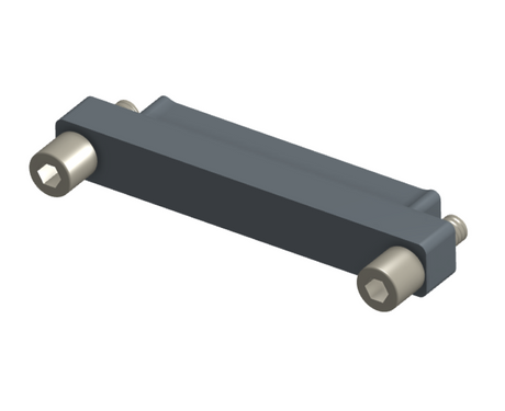 NMSH-215-051-128-JC00 - Nano-D Shorting Connector, 51 contacts, titanium body material, and turning jackscrew attachment hardware (Plug).
