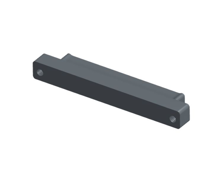 NMSH-215-065-128-TH00 - Nano-D Shorting Connector, 65 contacts, titanium body material, and threaded holes for attachment hardware. (Plug)