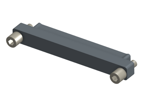 NMSH-213-069-128-JC00 - Nano-D Shorting Connector, 69 contacts, electrodeposited cadmium (not rohs compliant) body material, and turning jackscrew attachment hardware (Plug).