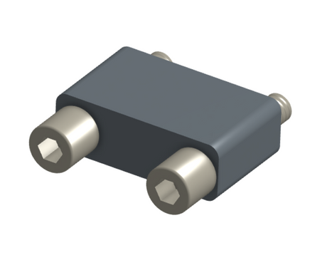 NMSH-2L5-009-228-JC00 - Nano-D Shorting Connector, 9 contacts, titanium body material, and turning jackscrew attachment hardware (Receptacle).