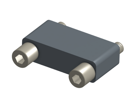 NMSH-2L5-015-228-JC00 - Nano-D Shorting Connector, 15 contacts, titanium body material, and turning jackscrew attachment hardware (Receptacle).