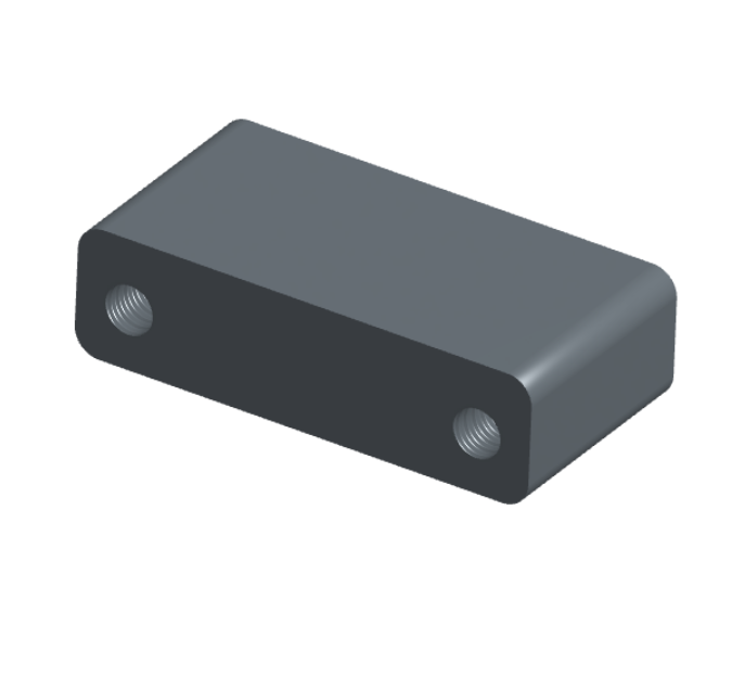 NMSH-2L5-015-228-TH00 - Nano-D Shorting Connector, 15 contacts, titanium body material, and threaded holes for attachment hardware. (Receptacle)