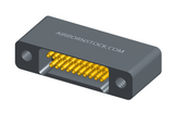 NMSH-2L5-021-228-TH00 - Nano-D Shorting Connector, 21 contacts, titanium body material, and threaded holes for attachment hardware. (Receptacle)