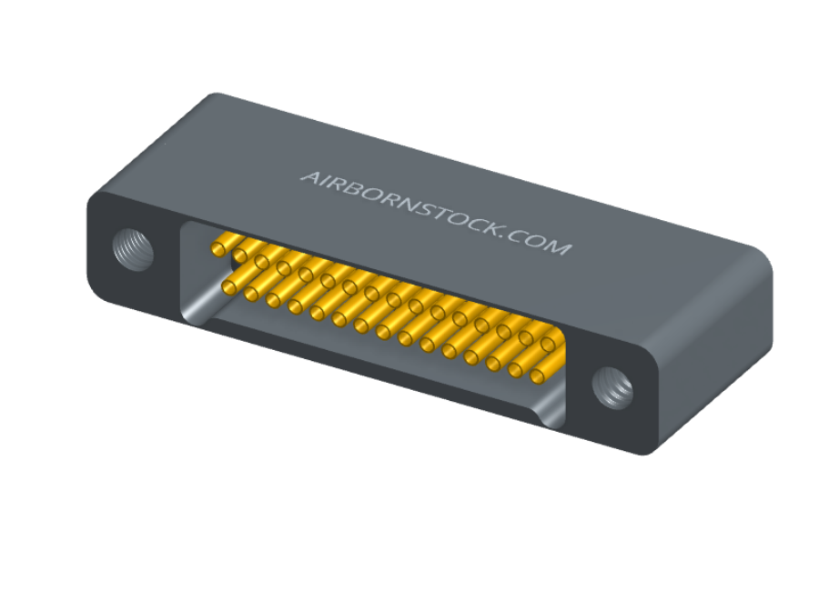 NMSH-2L5-031-228-TH00 - Nano-D Shorting Connector, 31 contacts, titanium body material, and threaded holes for attachment hardware. (Receptacle)