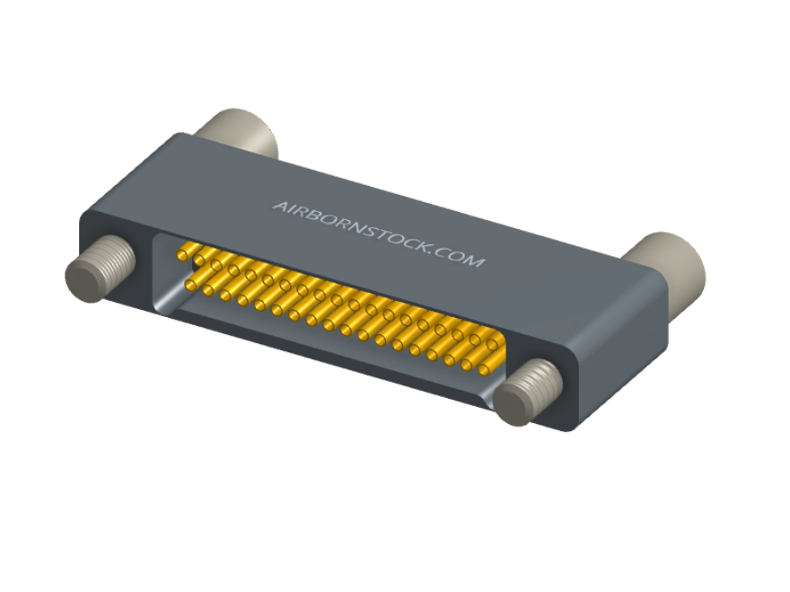 NMSH-2L5-037-225-JC00 - Nano-D Shorting Connector, 37 contacts, titanium body material, and turning jackscrew attachment hardware (Receptacle).