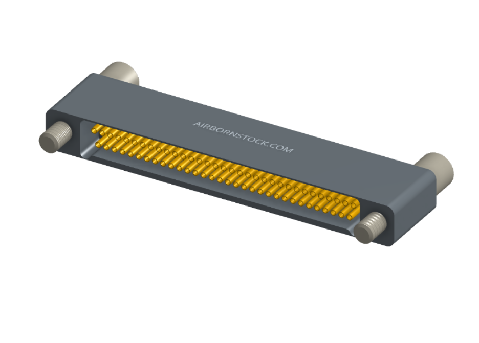 NMSH-2L5-065-225-JC00 - Nano-D Shorting Connector, 65 contacts, titanium body material, and turning jackscrew attachment hardware (Receptacle).