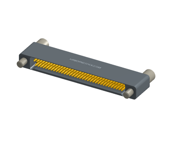 NMSH-2L5-069-225-JC00 - Nano-D Shorting Connector, 69 contacts, titanium body material, and turning jackscrew attachment hardware (Receptacle).