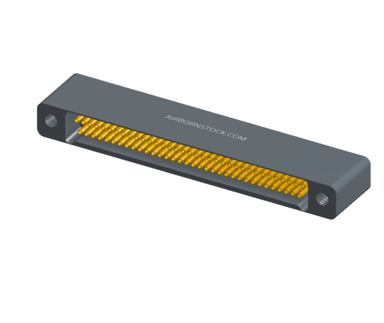 NMSH-2L5-069-225-TH00 - Nano-D Shorting Connector, 69 contacts, titanium body material, and threaded holes for attachment hardware. (Receptacle)